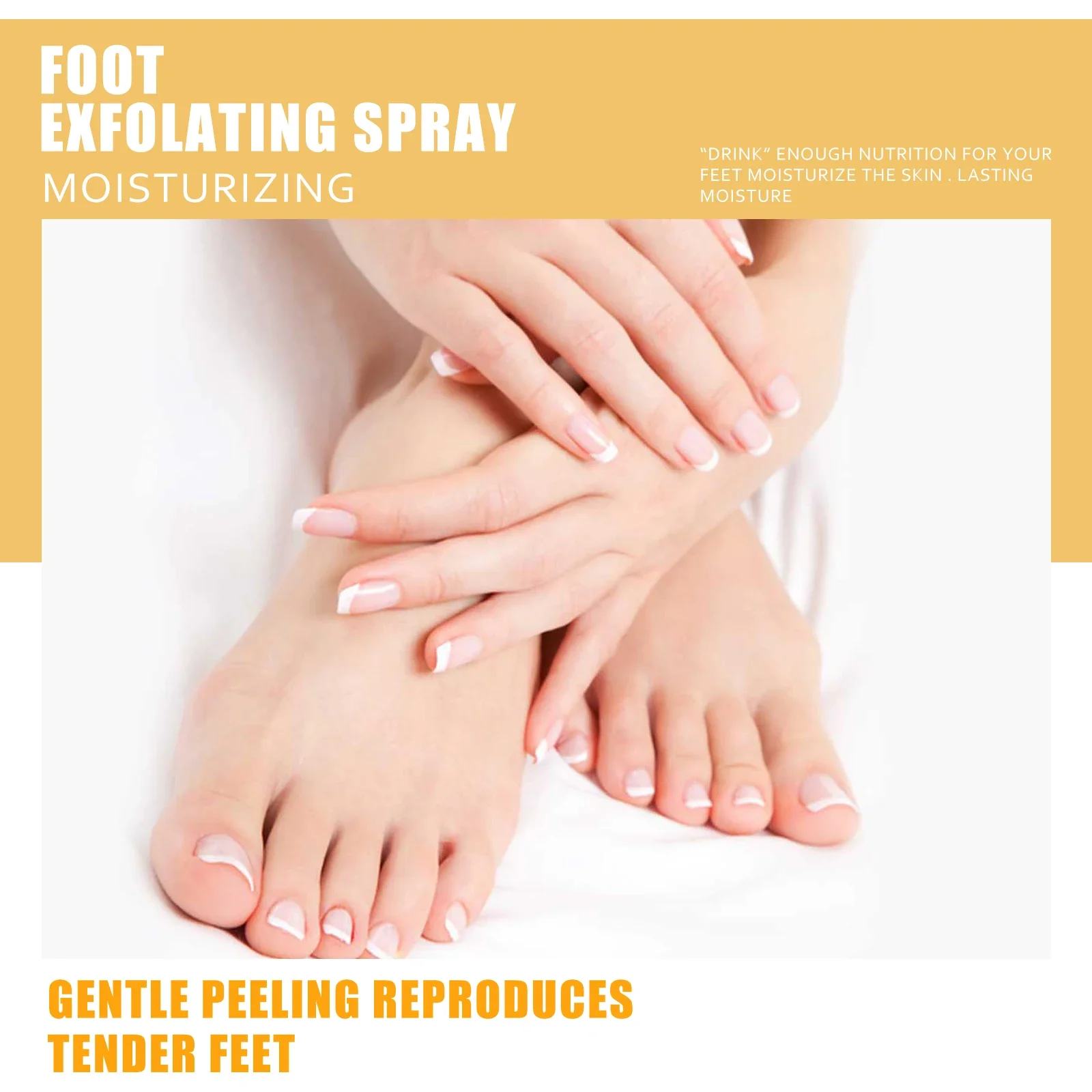 Description Picture 6 of itemDeep Clean Foot Exfoliating Spray Moisture Lock Callus Softener Anti Dry Crack Repair Odor Control Brightening Foot Care Liquid