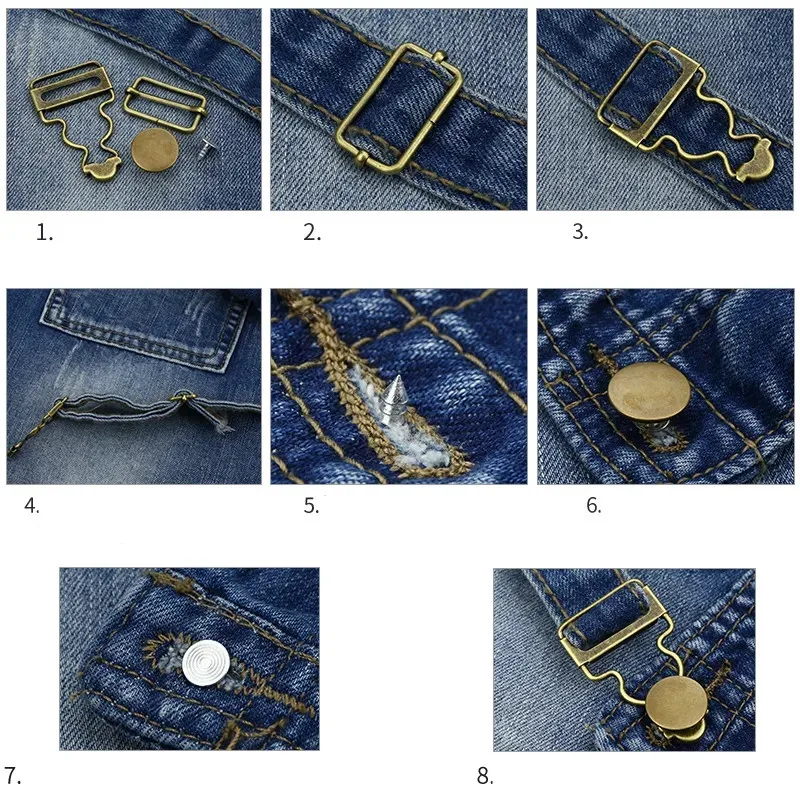 Stainless Suspenders Buckles Jeans Suspenders Hooks Denim Pants Strap Buckle  Rompers Overall Accessories Multiple Specifications - AliExpress
