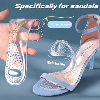 Silicone Heel pad Heel Sticker Heels Protector Adjust Size Adhesive Non-slip Shoe Pads Pain Relief Foot Care Inserts Half Insole