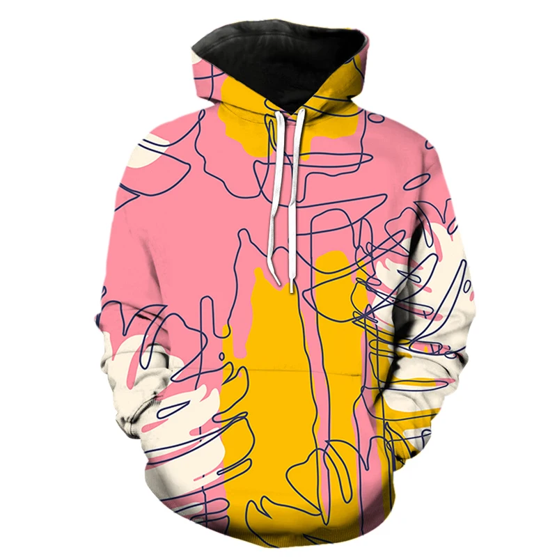 

Fashion Men's Clothing Graffiti Art Pattern 3D Printe Hoodie Sweatshirts Casual Funny Pullovers Hip Hop Oversized Hoodies