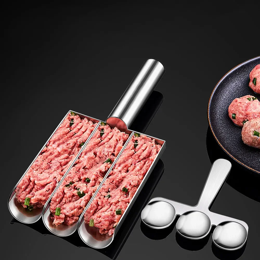 Easy-Release Non-Stick Meatball Maker Set-Manual Meatball Spoon for Effortless Fish Balls-Ideal Kitchen Tool for Home Cooking
