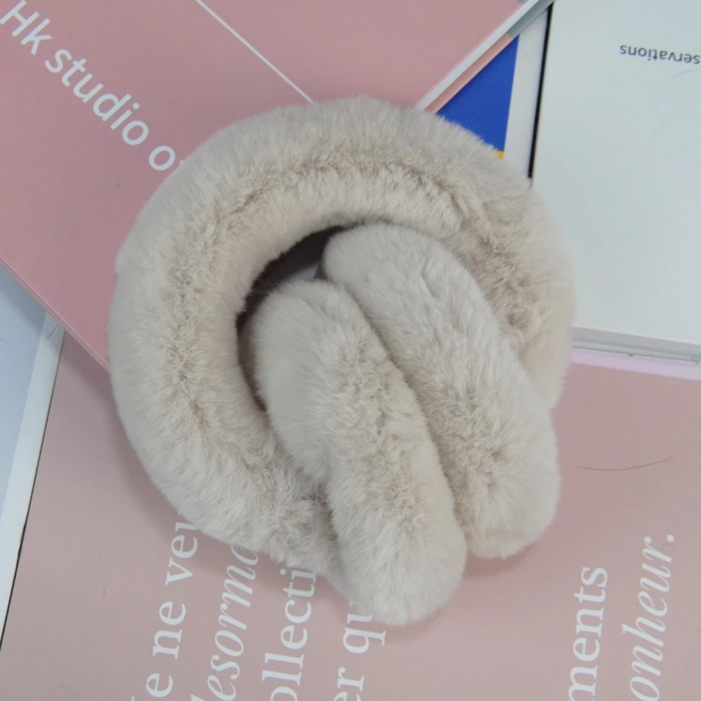 Real Rex Rabbit Fur Earmuffs Woman Rabbit Fur Earmuff Christmas Gift Plush Earflap Winter Warm Earmuffs Unisex warm earmuffs,fur earmuffs