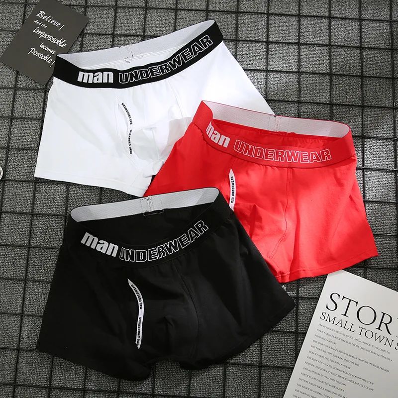 

Boxer Men's Underwear Men's Cotton Underpants Men's Pure Men's Underwear Shorts Underwear Boxer Shorts Cotton Solid Color