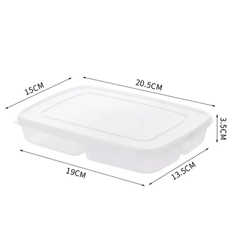 4 Grids Food Fruit Storage Box Compartment Refrigerator Freezer Organizers Sub-Packed Meat Clear Crisper Kitchen Food Container