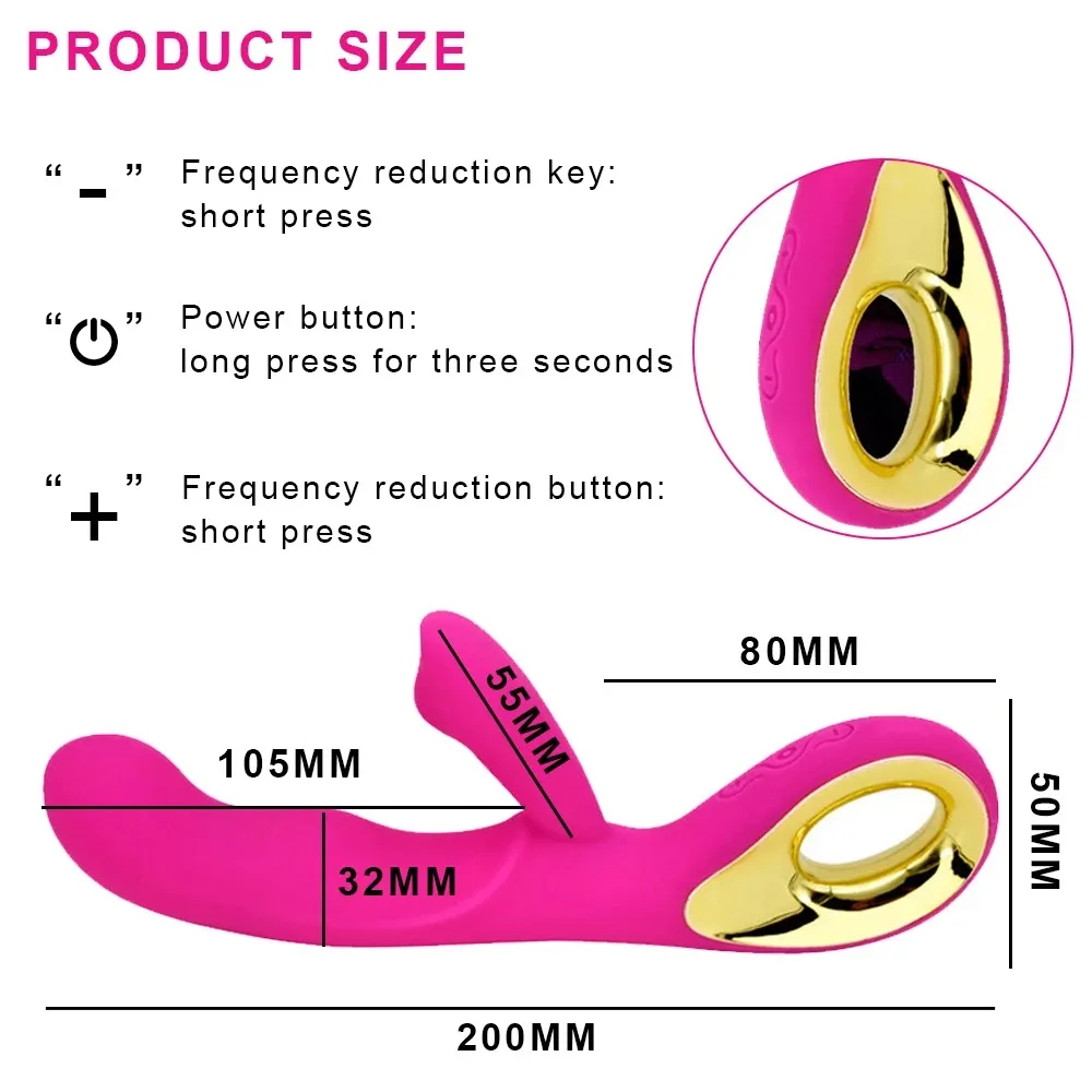 10 Vibration Modes Powerful Vibrator G Spot Clitoris Stimulator Dildo  Anal Masturbator Rechargeable Sex Toys for Women 18