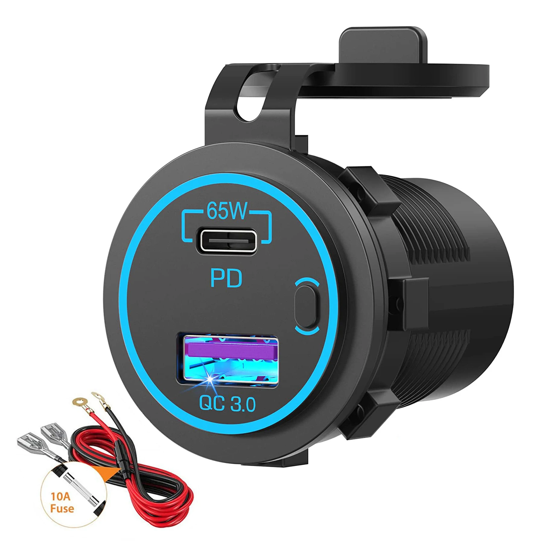 83W Blue with Cable