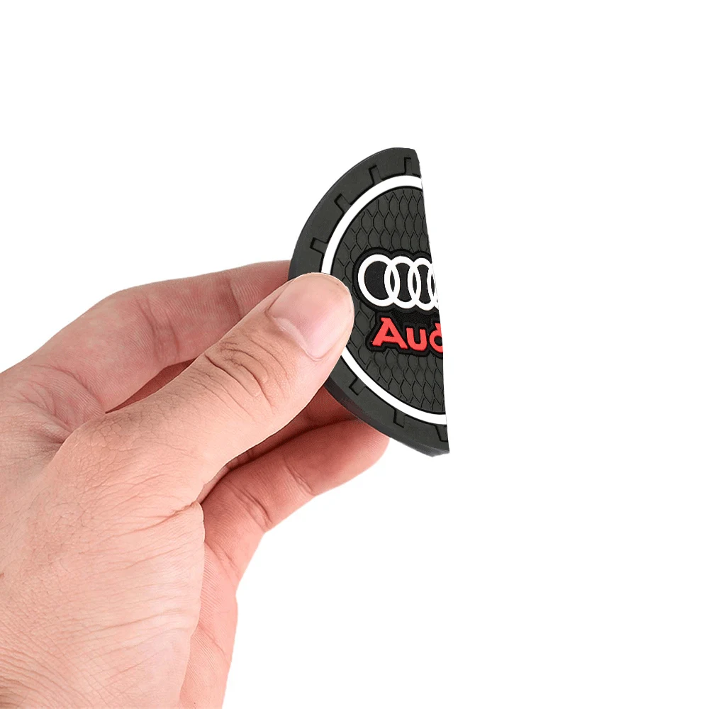 1/2 pz. Tappetino Antiscivolo per Portabicchieri Auto, Accessori Auto per Audi A3 A4 A5 B8 8P 8V B6 A1 A6 C6 Q3 Q5 Q7 C7 A2 A7 - immagine 4