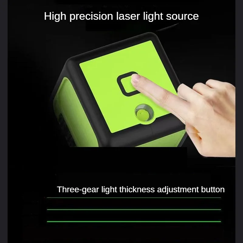 Niveau Laser Ligne 16 Vert 360°, Auto-Nivelant avec LED Indicateur