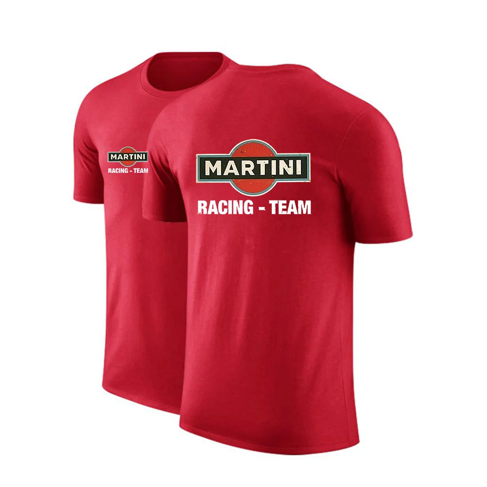 Martini Racing Summer New T-shirt Classic fashion solid color sports casual round neck T-shirt