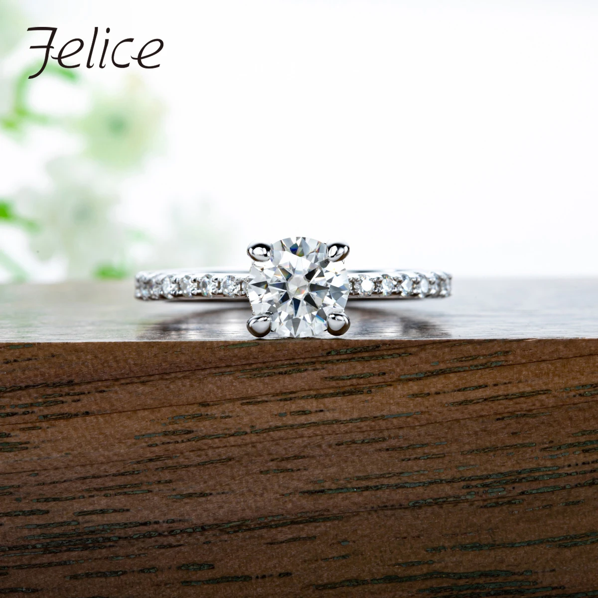 

Felice 1ct D Color Moissanite Engagement Ring 925 Sterling Silver Promise Rings Prong Setting Ring Anniversary Rings for Women