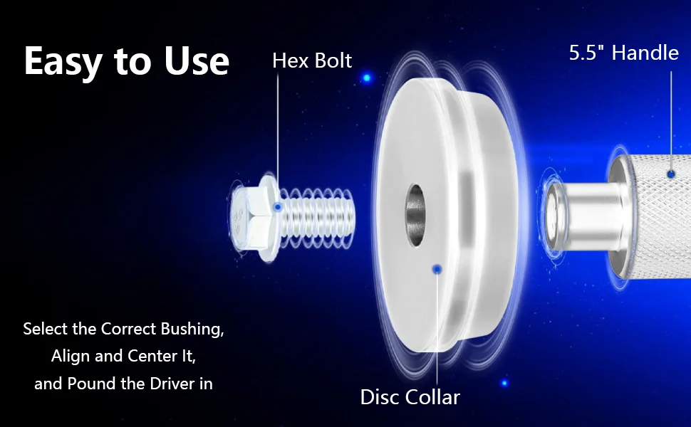 10-teiliges Installationswerkzeug für Lagernaben und Installationssatz für Dichtungsbuchsen für Fahrer | Dichtungstreiber und 9-Adapter – Detail 4