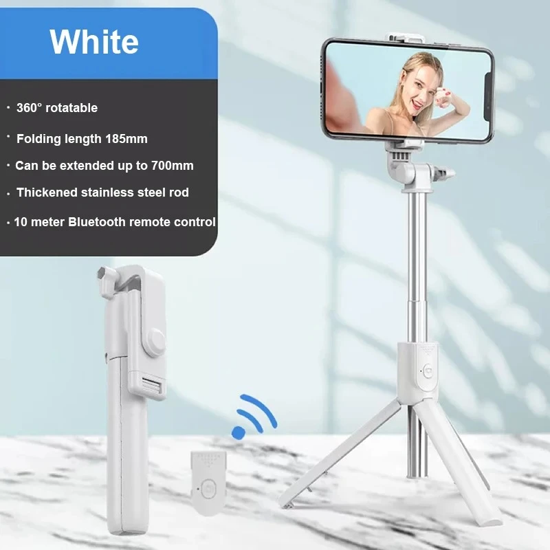 Portable Bluetooth Selfie Stick Extendable Phone Tripod Holder Wireless Remote Shutter Retractable Mobile Stand_voghion.com