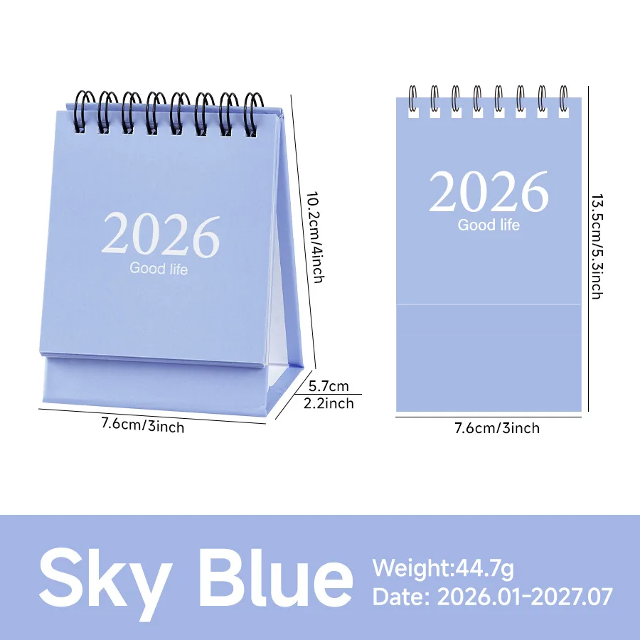 19-Month Aesthetic Paper Calendar for Daily Scheduling (Jan 2026 - July 2027)