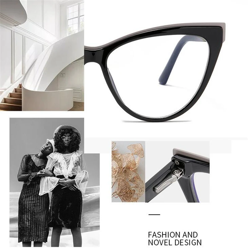Spring Hinge Women Cat Eye Prescription Glasses For The