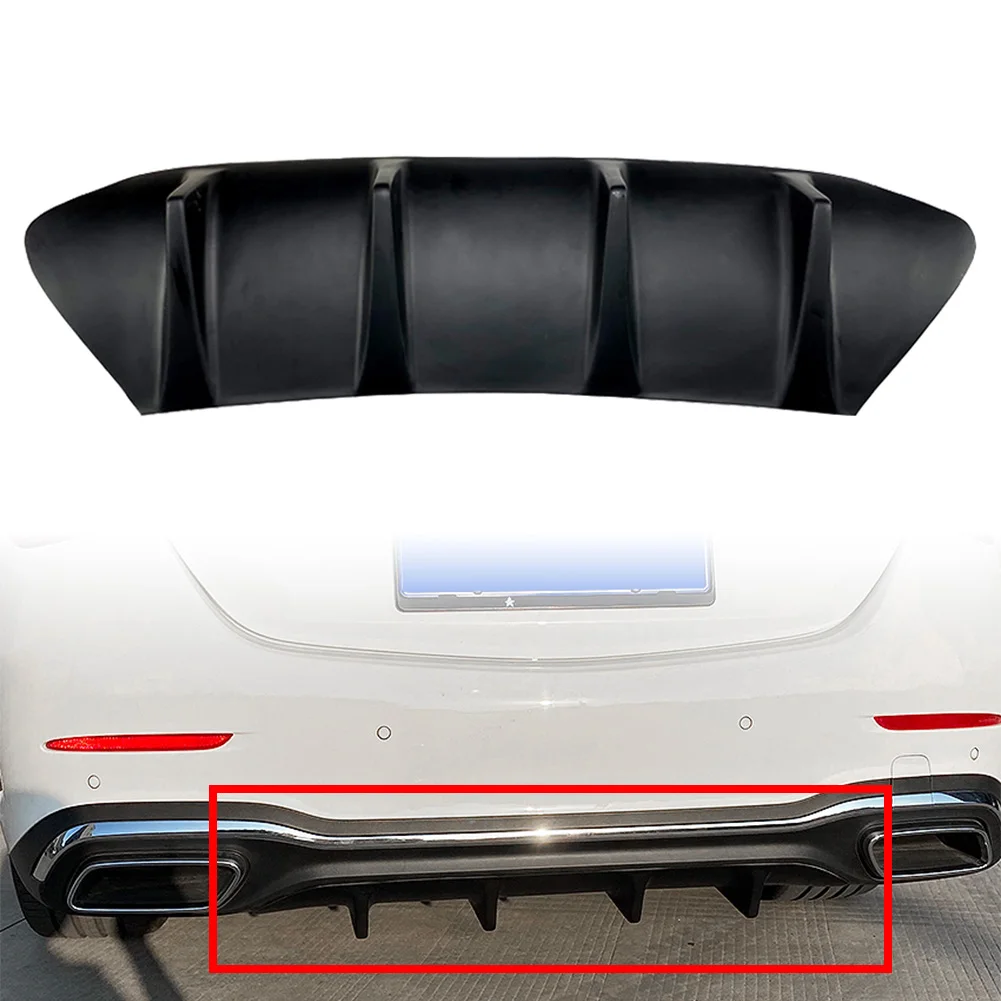 

Car Rear Bumper Diffuser Lip Cover Spoiler Skid Plate Guard For Mercedes-Benz C Class W206 C200 C260 C300 2022+ ABS Plastic