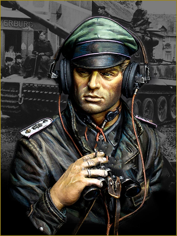 Unmontierte 1/10 Panzer Antike Büstenfigur Historisches Resin-Kit Miniaturmodell Unbemalt