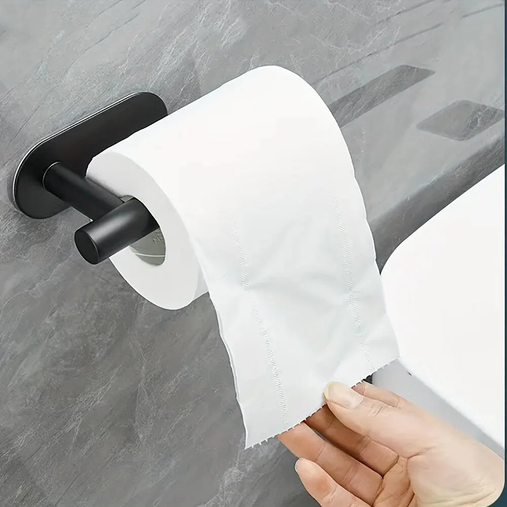 No Drilling Toilet Paper Holder Bathroom Roll Tissue Towel Dispenser Hanger Stainless Steel Napkin Storage Kitchen Accessories paper towel holder,toilet paper rack,toilet paper holder,toilet roll holder,tissue holder