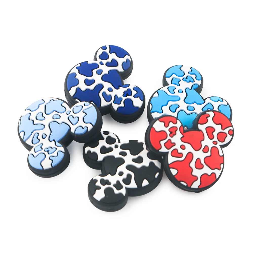 50-200pcs New Cartoon Mouse Cactus Mushroom Letter Silicone Beads For Jewelry Making DIY Necklace Bracelet Jewelry Accessorie