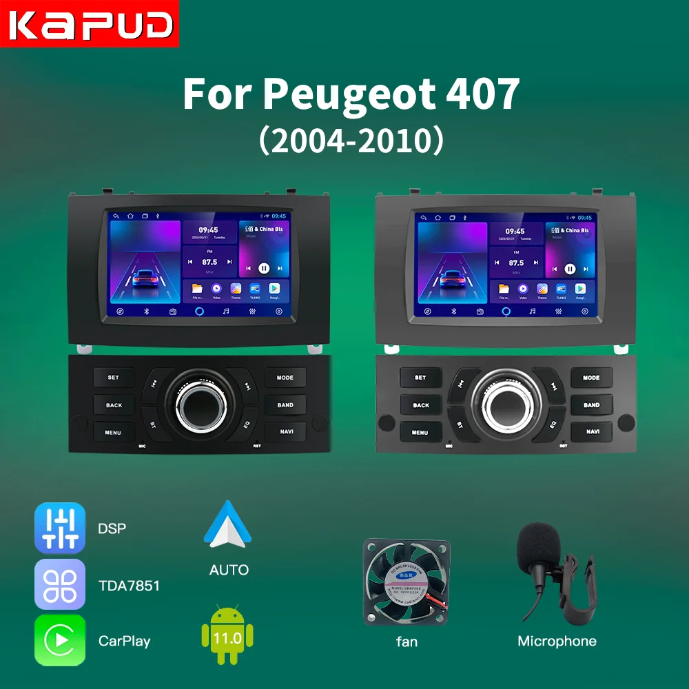 Radio GPS pantalla para Peugeot 407 Android  Tradetec TDT NO USB_4G NO  CarPlay & Android Auto No