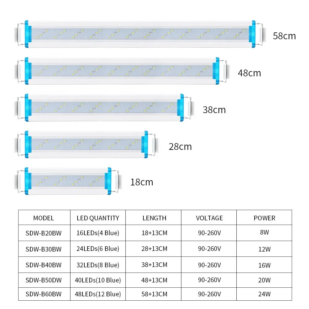 Aquarium Light LED Lamp Aquarium Lamp Super Slim LEDs Aquarium Lighting