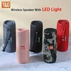 T&G TG365 Portable Bluetooth Speaker Dual Bass LED Wireless Subwoofer Waterproof Outdoor Boombox FM AUX BT TF Music Player