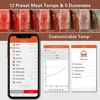 Jinutus Bluetooth Meat Food Thermometer Wireless Digital Grill Kitchen Thermometer With 6 Probes For BBQ Smoker Oven Cooking 6