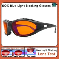 Lentille rouge, lentille Orange 100% lunettes bloquant la lumière bleue lunettes de jeu Anti fatigue mode téléphone lunettes 4