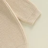 Autumn Winter Fashion Mommy and Me Matching Sweaters Solid Color Ribbed Long Sleeve Round Neck Chunky Knit Tops 6