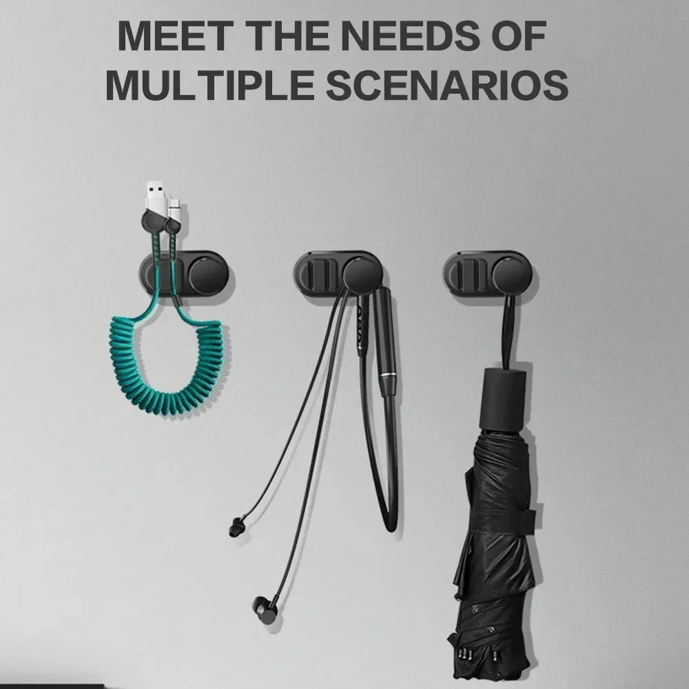 Mini Car Hook, Multi-purpose Self-adhesive Hook for USB Cable, Keychain, Car Storage-Perfect for Car, Office