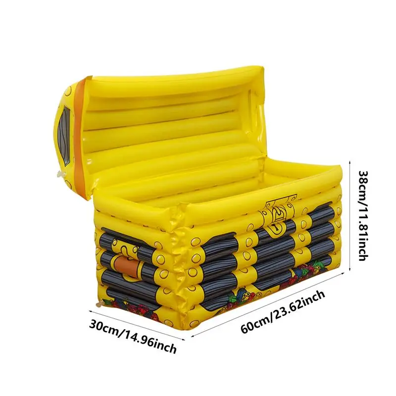 Indoor Outdoor Inflatable Ice Container PVC Beverage Cooler Treasure Box Multi-Purpose Bar Drinks Cool Leisure Supplies