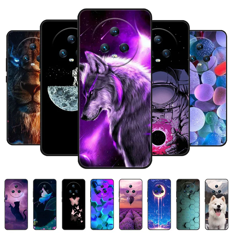 

For Honor Magic5 Phone Case 2023 Cute Pattern Back Cover For Honor Magic 5 Soft Silicone TPU Cases Magic5 Shockproof Coque