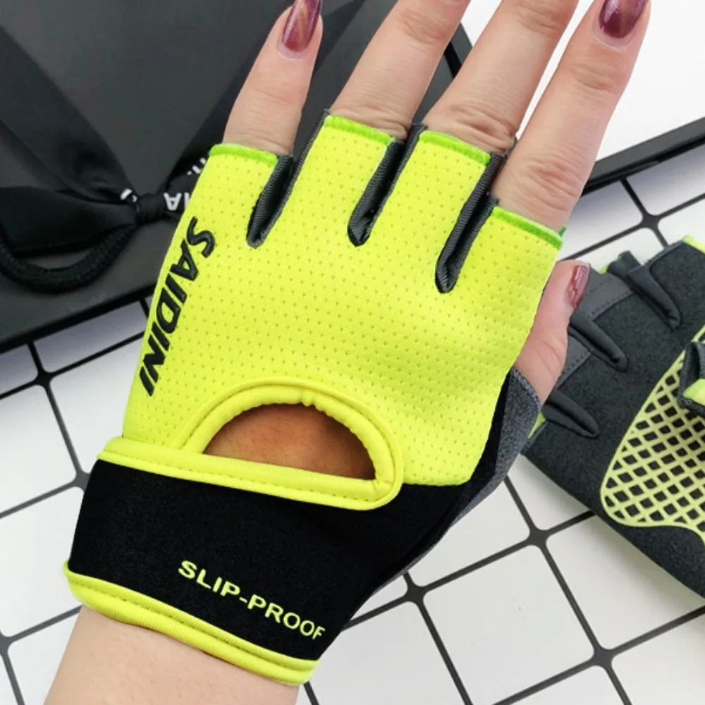 

1 pair Anti-Skid Fitness Sport Gloves Fingerless Breathable Yoga Half Finger Gloves Protective High Elasticity