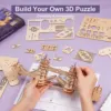 3D Puzzle Wooden Craft Kits with LED Light DIY Tower Bridge Big Ben Construction Model Kit to Build for Adults Brain Teaser Puzz 5