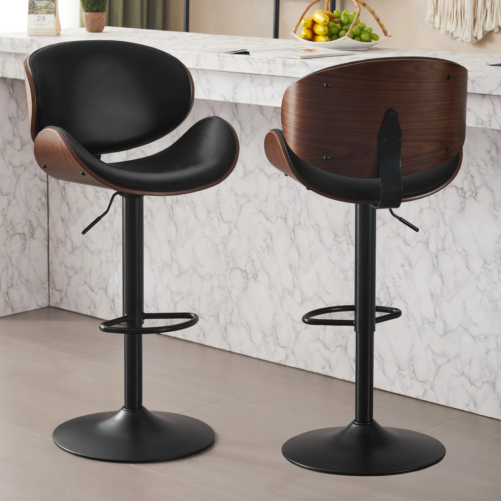 Adjustable Swivel Home Depot Leather Bar Stools Stools Set