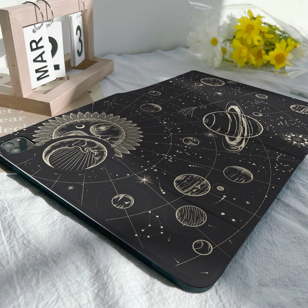 Estojo Estrela Planeta Espacial com Porta Lápis Capa Funda para Novo Ipad Air 5th 4th 10.9 Pro 11 10.2 9th Air3 Pro 10.5 10th 2023 - Imagem 5