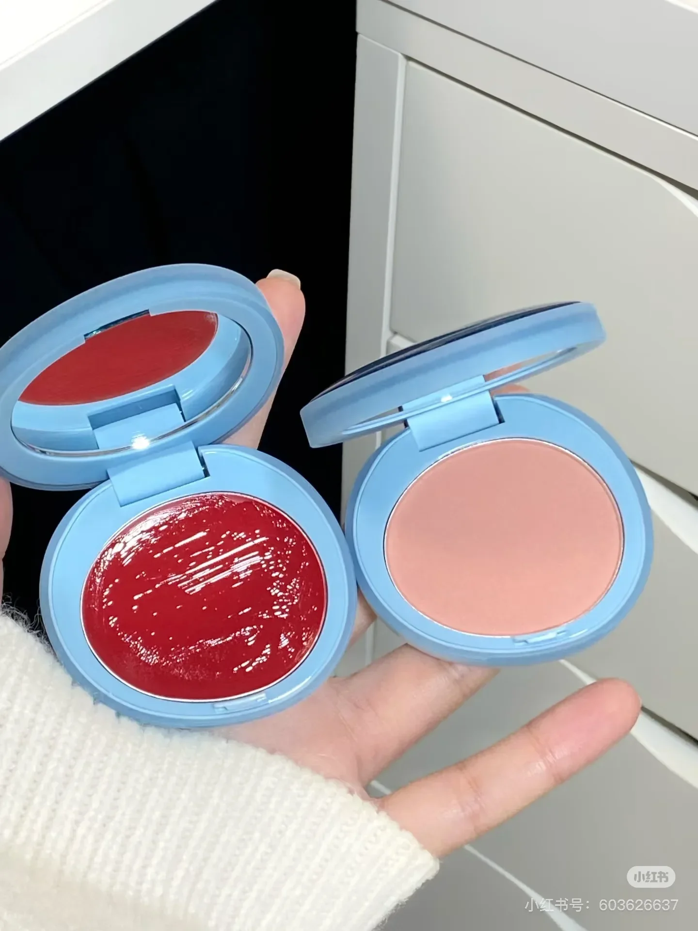 Joocyee Winter Blues Christmas Makeup Gift Box Mirror Lip Glaze Matte Lipstick Blush 3