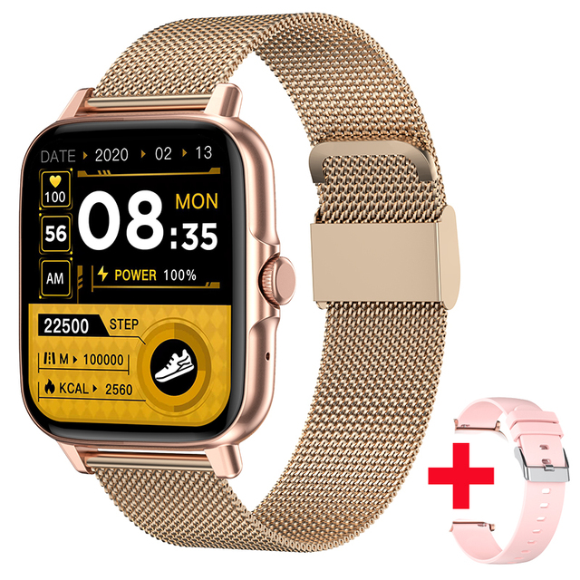 NFC Women Bluetooth Call Smart watch Men 1.69" Color Screen Full touch Fitness Tracker Smart Clock Ladies For Android IOS