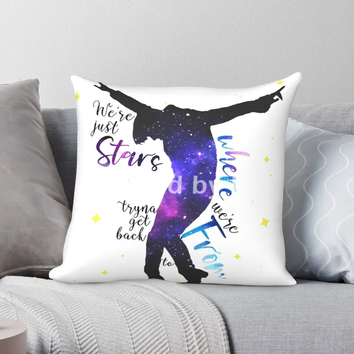 

Mark Owen Stars Classic Pillowcase Polyester Linen Velvet Creative Zip Decor Throw Pillow Case Sofa Cushion Cover