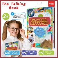 English Point Reading Books Children's Early Educational Toys Montessori Smart Multifunctional Book For Toddler Learning English 1
