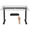 E6 Essential Dual Motor Standing Desk Frame 3 Stages Electric Height Adjustable Desk Stand Up Desk Frame Only ((Black) 1