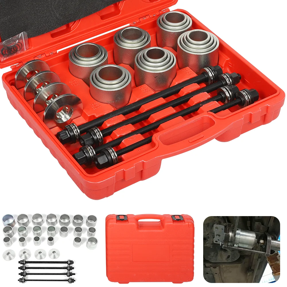 28-teiliges Universal-Press- und Abziehwerkzeug-Set für Kfz-Buchsen & Lager, Schrauben-Eisenbuchsen, Lagerdichtungs-Entfernungswerkzeug – Detail 4