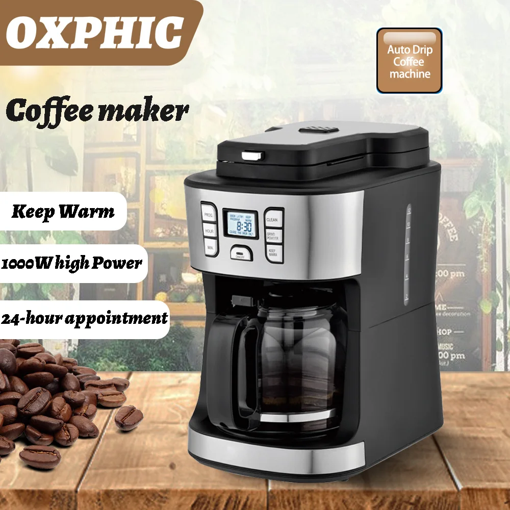 OXPHIC18LAutomaticSmartEspressoCoffeeMachineDripCoffeeMakerwithBeanGrinderand