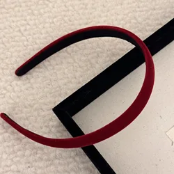 Elegant Vintage Black Headband for Women - Korean - Inspired Hair Accessory and Fashionable Gift (Red 1.5cm)