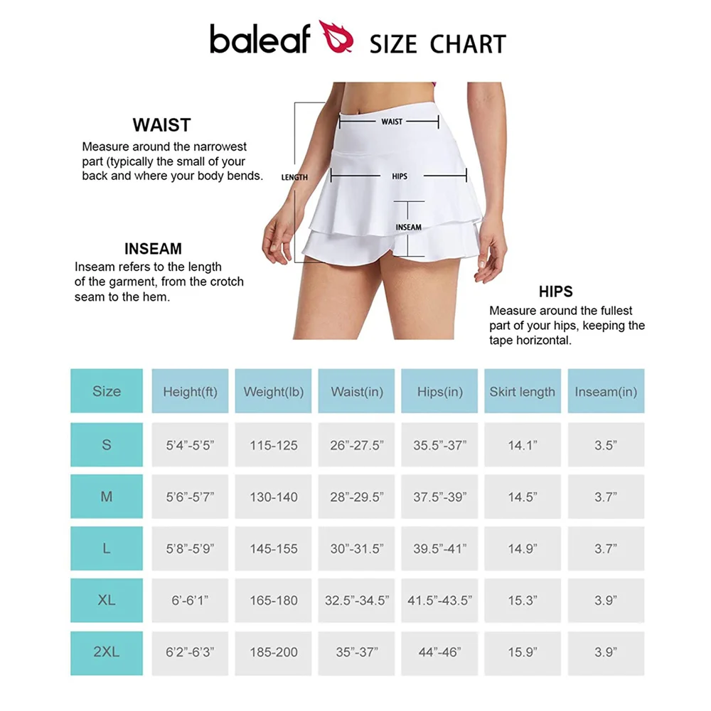 Share 206+ skirt sports size chart latest