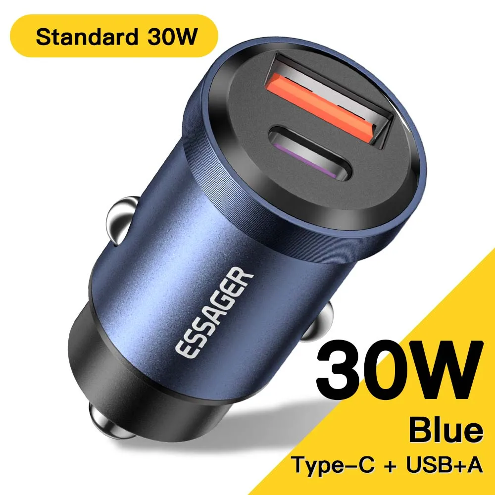 High-Speed 30W USB Car Charger with Quick Charge and PD Technology
