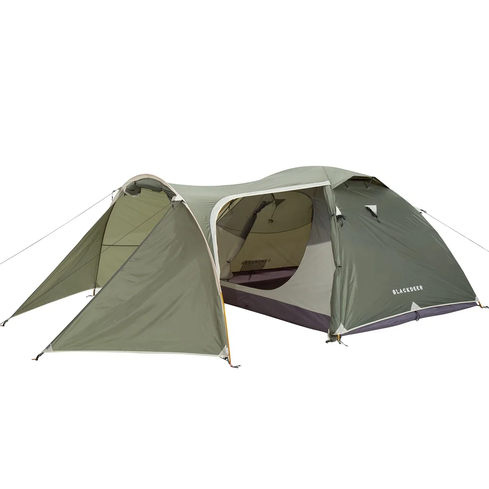 Camping Tent Blackdeer Expedition Camping Tent One Bedroom & One Living Room for 3-4 people 210D Oxford PU3000 mm Hiking Trekking Tent