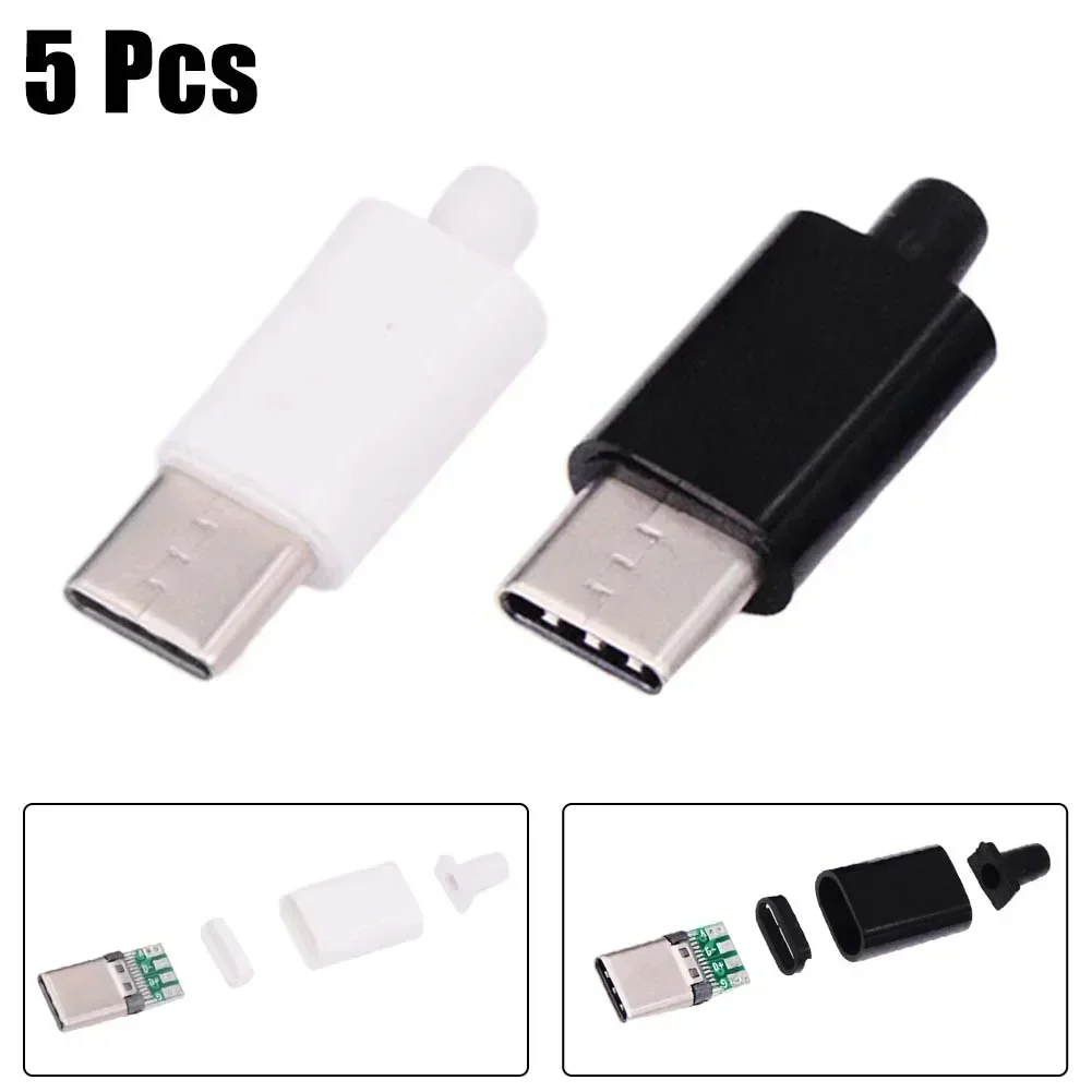 C Male Connector Interface Plug 5PCS 5V Both Ways Green Board Solder Type Electrical Connector