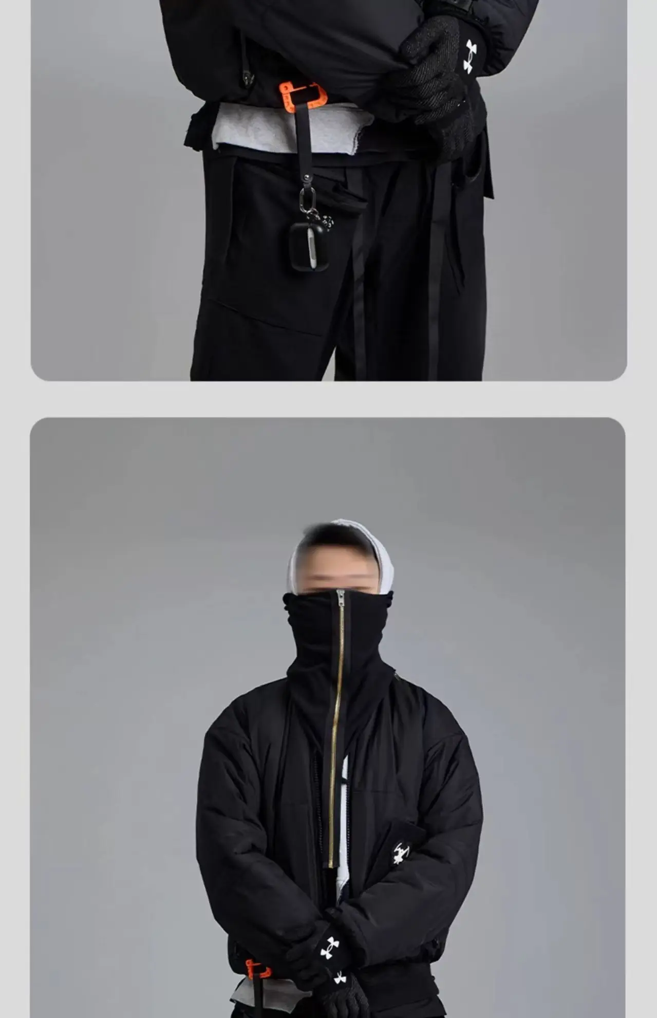 Atzen 3M thinsulate bomber jacket multipocket patch pad carrying sling techwear