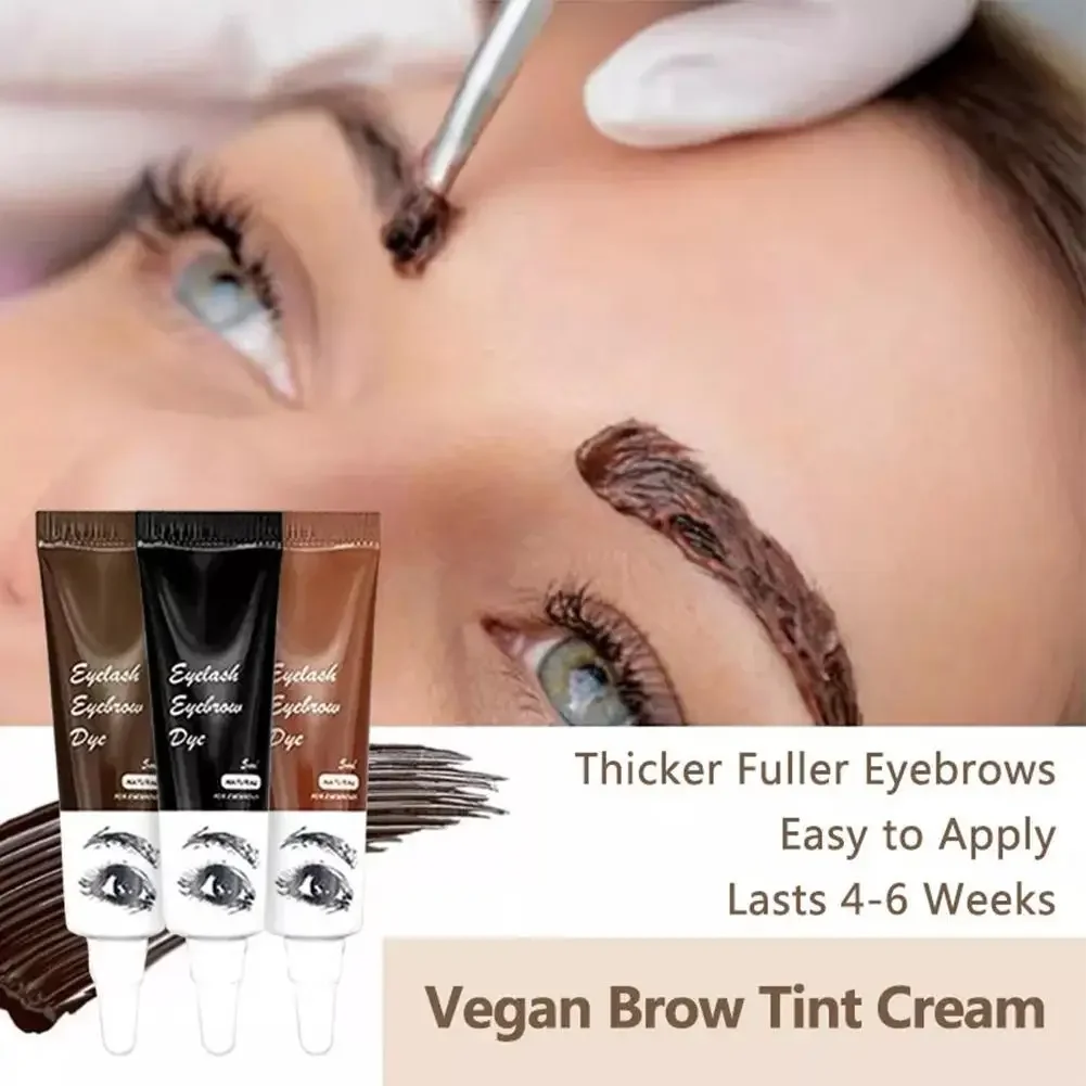 15-Minute Fast Henna Eyelash Eyebrow Dye Tint Professional Easy Dye Gel Eyelash Brown Black Color Tint Cream Kit Eyebrows Suit - Image 3