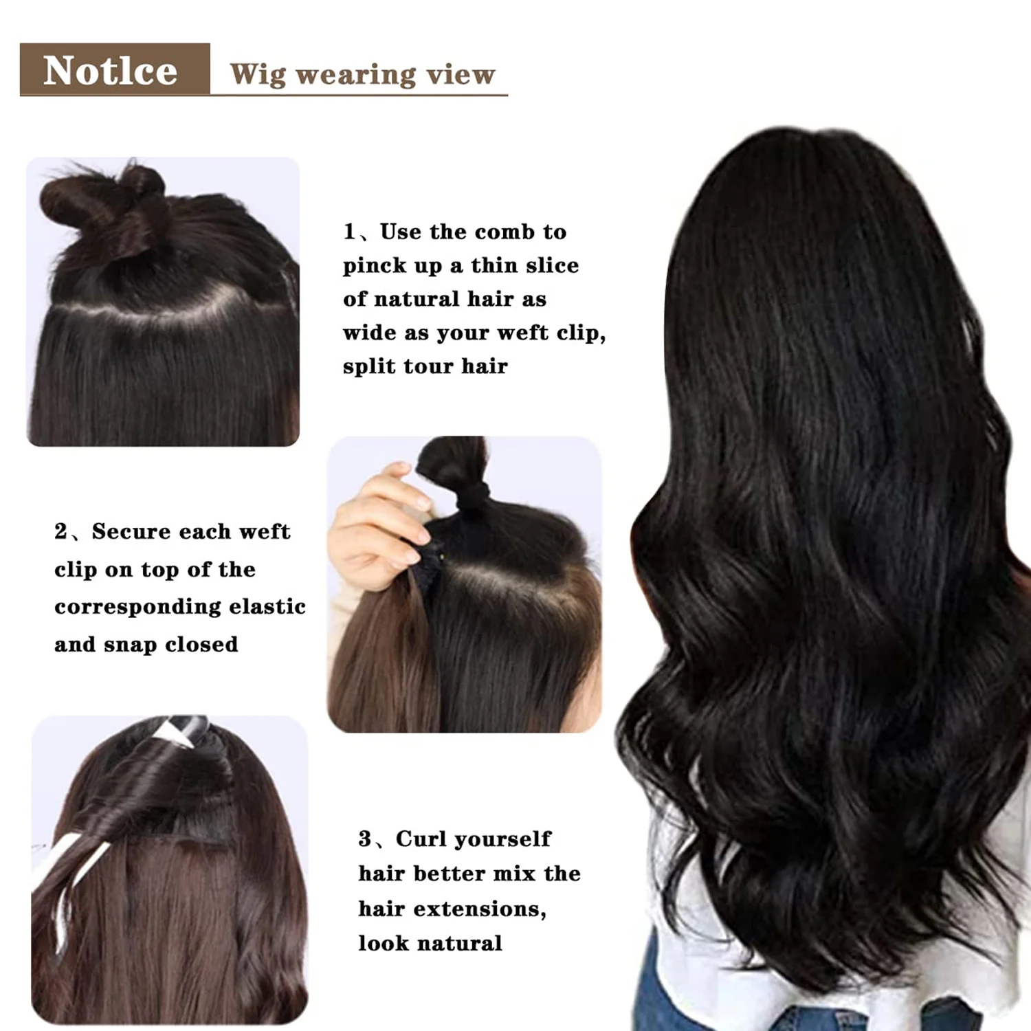 Clip In Hair Extensions 7PCS Full Head 22 Inch Long Curly Wavy Synthetic Hair Pieces Natural Wavy For Women Girls hair extensions
